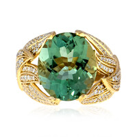 Anillo en oro con Amatista verde de Río Grande (de Melo)