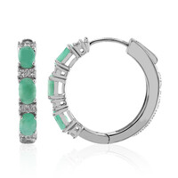 Pendientes en plata con Esmeralda de Brasil