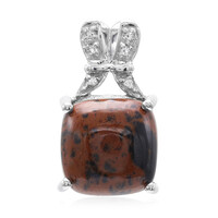 Colgante en plata con Obsidiana caoba