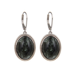 Pendientes en plata con Serafinita