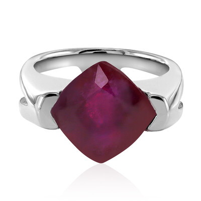 Anillo en plata con Rubí de Madagascar