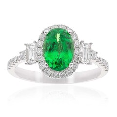 Anillo en oro con Granate tsavorita AAA (CIRARI)