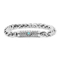Brazalete en plata con Turquesa (Nan Collection)