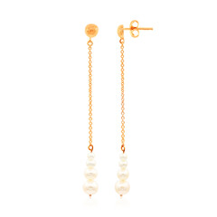 Pendientes en plata con Perla Freshwater