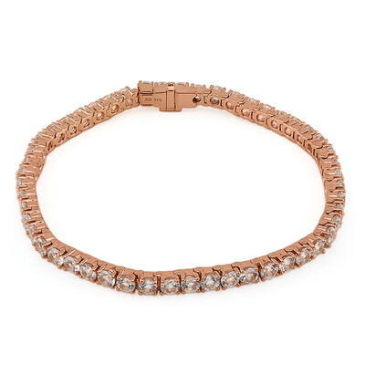 Brazalete en oro con Danburita rosa de México