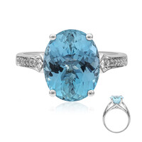 Anillo en oro con Aguamarina de Brasill AAA (AMAYANI)