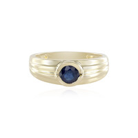 Anillo en oro con Zafiro azul