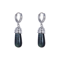 Pendientes en plata con Serafinita