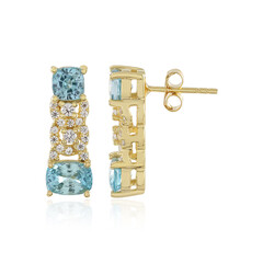 Pendientes en plata con Zircón de Ratanak Kirí (Adela Silber)