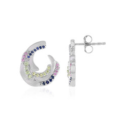 Pendientes en plata con Zafiro verde (de Melo)