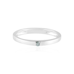 Anillo en plata con Diamante I3 azul cielo