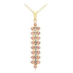 Collar en oro con Zafiro Padparascha no calentado (AMAYANI)