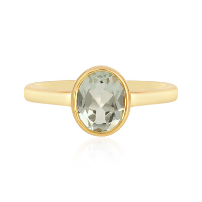 Anillo en plata con Amatista verde