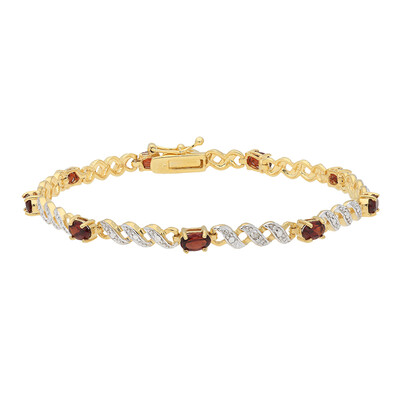 Brazalete en plata con Granate de Mozambique