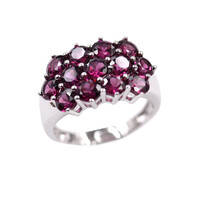 Anillo en plata con Granate de Tocantin