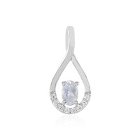 Colgante en plata con Piedra de Luna arcoíris