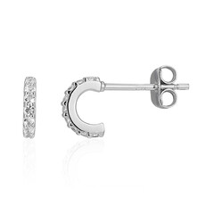 Pendientes en plata con Topacio blanco