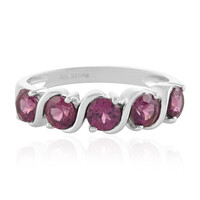 Anillo en plata con Rodolita