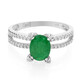 Anillo en plata con Esmeralda de Bahía