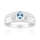 Anillo en plata con Aguamarina de Mozambique (Pallanova)