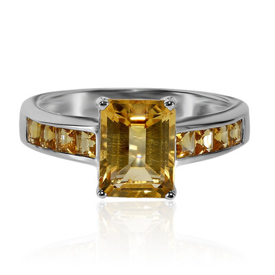 Anillo en plata con Citrino