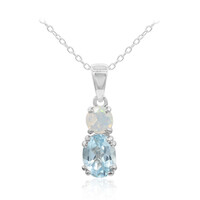 Collar en plata con Topacio azul cielo