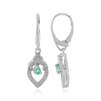 Pendientes en plata con Esmeralda de Etiopía