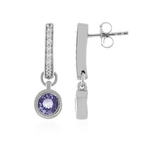 Pendientes en plata con Tanzanita
