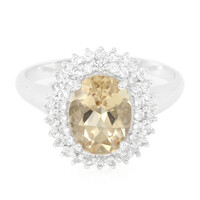 Anillo en plata con Cuarzo champán
