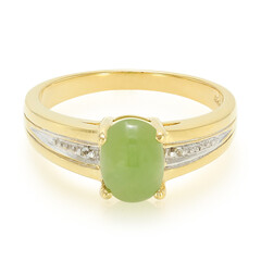 Anillo en plata con Crisoprasa imperial