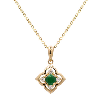 Collar en oro con Esmeralda de Zambia AAA (CIRARI)