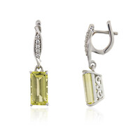 Pendientes en plata con Cuarzo del Ouro Verde