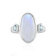 Anillo en plata con Piedra de luna azul (KM by Juwelo)