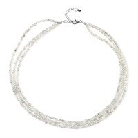 Collar en plata con Zircón gris