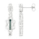 Pendientes en plata con Diamante fantasía