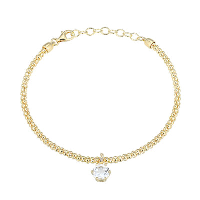 Brazalete en plata con Topacio blanco