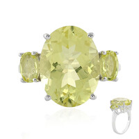 Anillo en plata con Quarzo limón