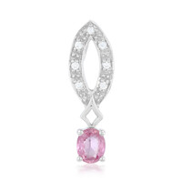 Colgante en plata con Zafiro Padparadscha