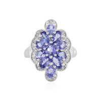 Anillo en plata con Tanzanita