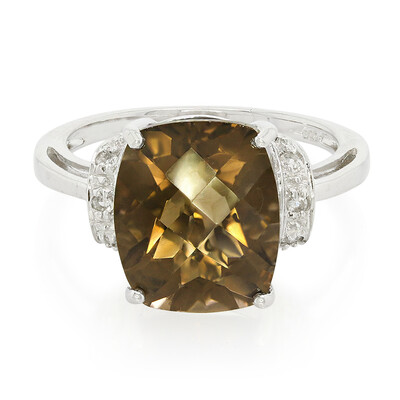 Anillo en plata con Cuarzo ahumado
