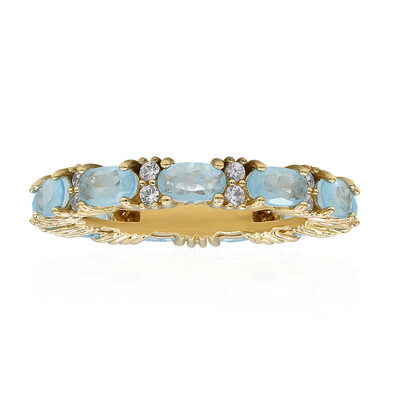 Anillo en plata con Cuarzo azul pastel
