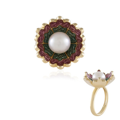 Anillo en plata con Perla blanca Freshwater (Adela Silber)