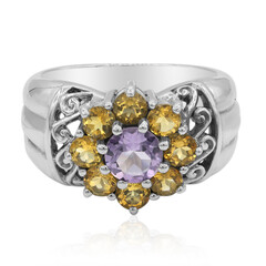 Anillo en plata con Amatista