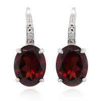 Pendientes en plata con Granate de Mozambique
