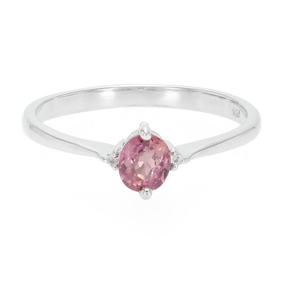 Anillo en plata con Zafiro Padparadscha