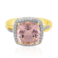 Anillo en oro con Morganita de Brasil AAA (AMAYANI)