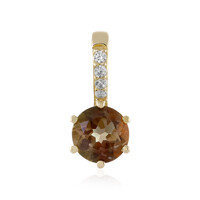 Colgante en oro con Piedra del sol de Oregón