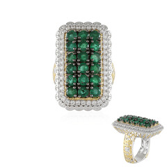 Anillo en plata con Esmeralda de Zambia (Gems en Vogue)
