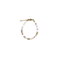 Brazalete en plata con Ópalo rosa de los andes