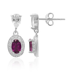 Pendientes en plata con Rodolita